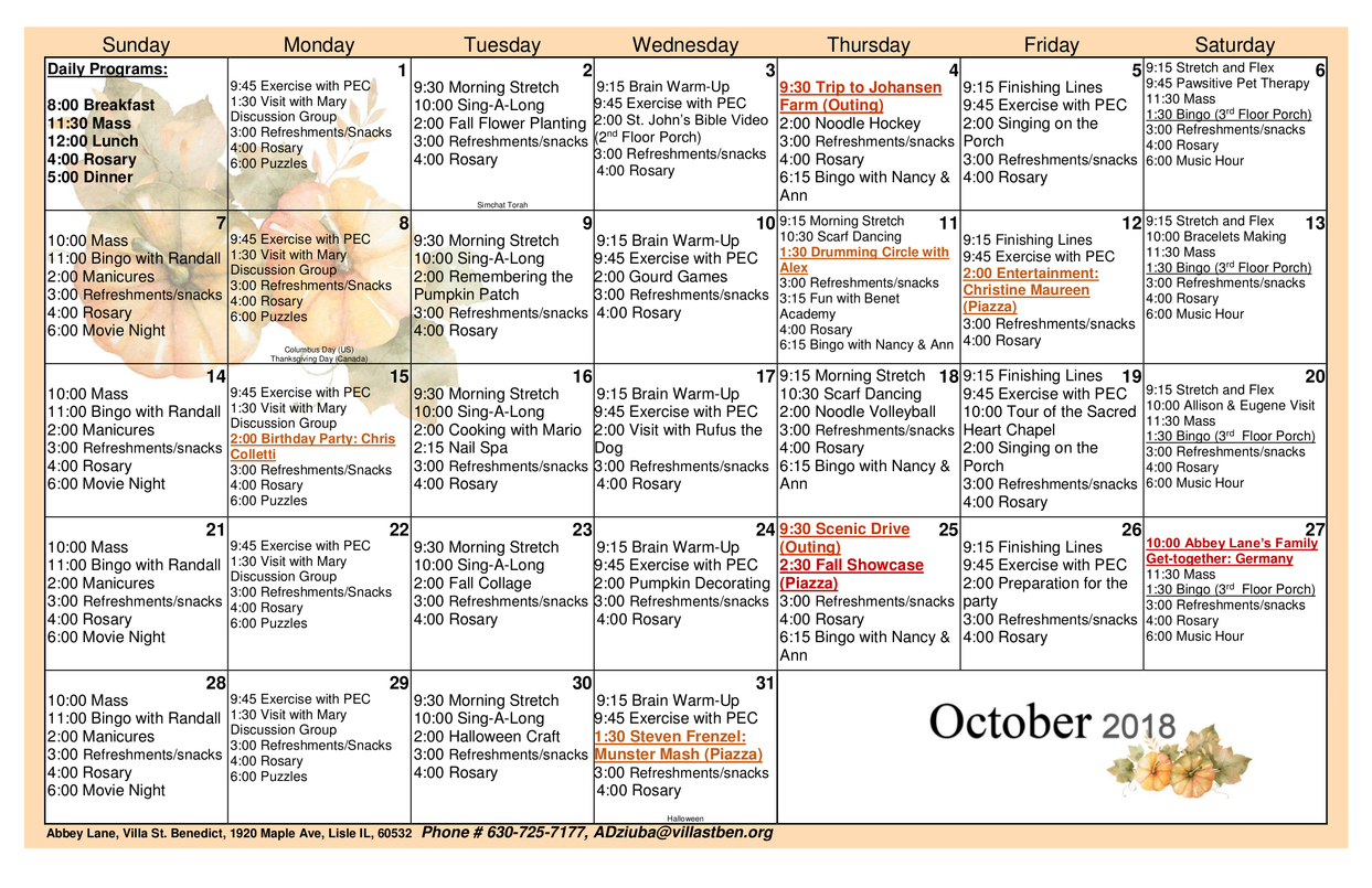 Villa St. Benedict Senior Living Community Assisted Living, Nursing